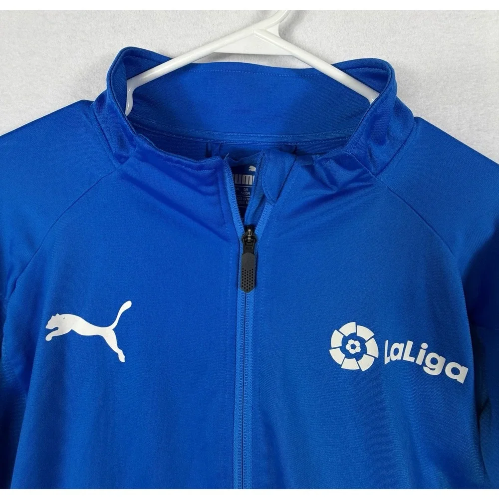 Puma La liga Men's Large Soccer Track Jacket Blue
